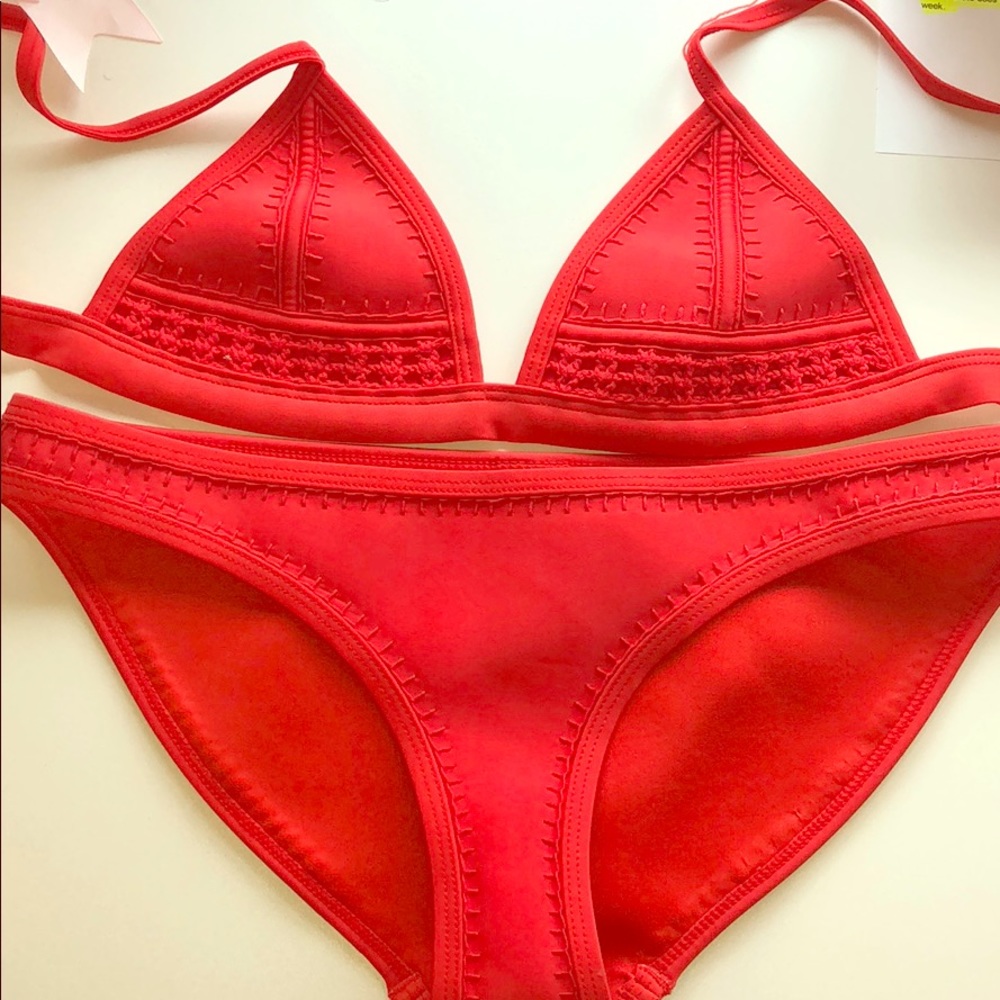 TRIANGL authentic red crochet bikini